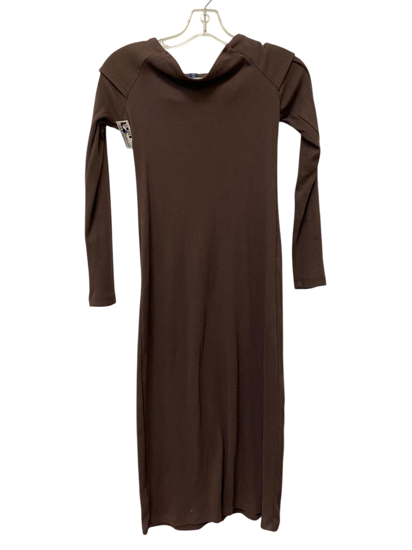 Dress Casual Midi By Universal Thread In Brown, Size: Xs