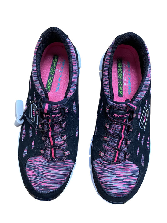 Shoes Athletic By Skechers In Black & Pink, Size: 8