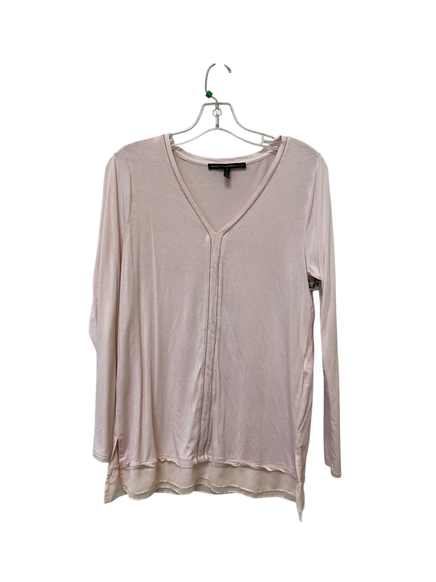 Top Long Sleeve By White House Black Market In Pink, Size: S