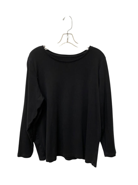 Top Long Sleeve Basic By Cj Banks In Black, Size: 3x