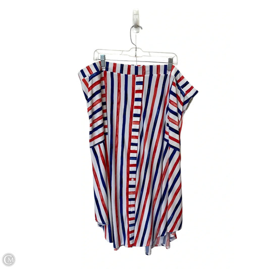 Skirt Maxi By Lane Bryant In Blue & Red & White, Size: 22