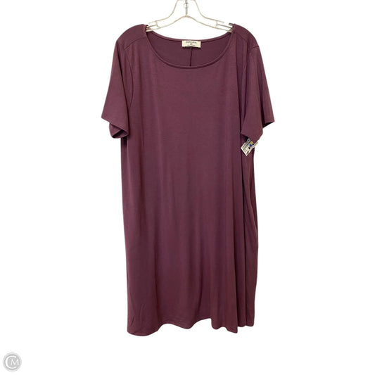 Dress Casual Midi By Zenana Outfitters In Purple, Size: 3x