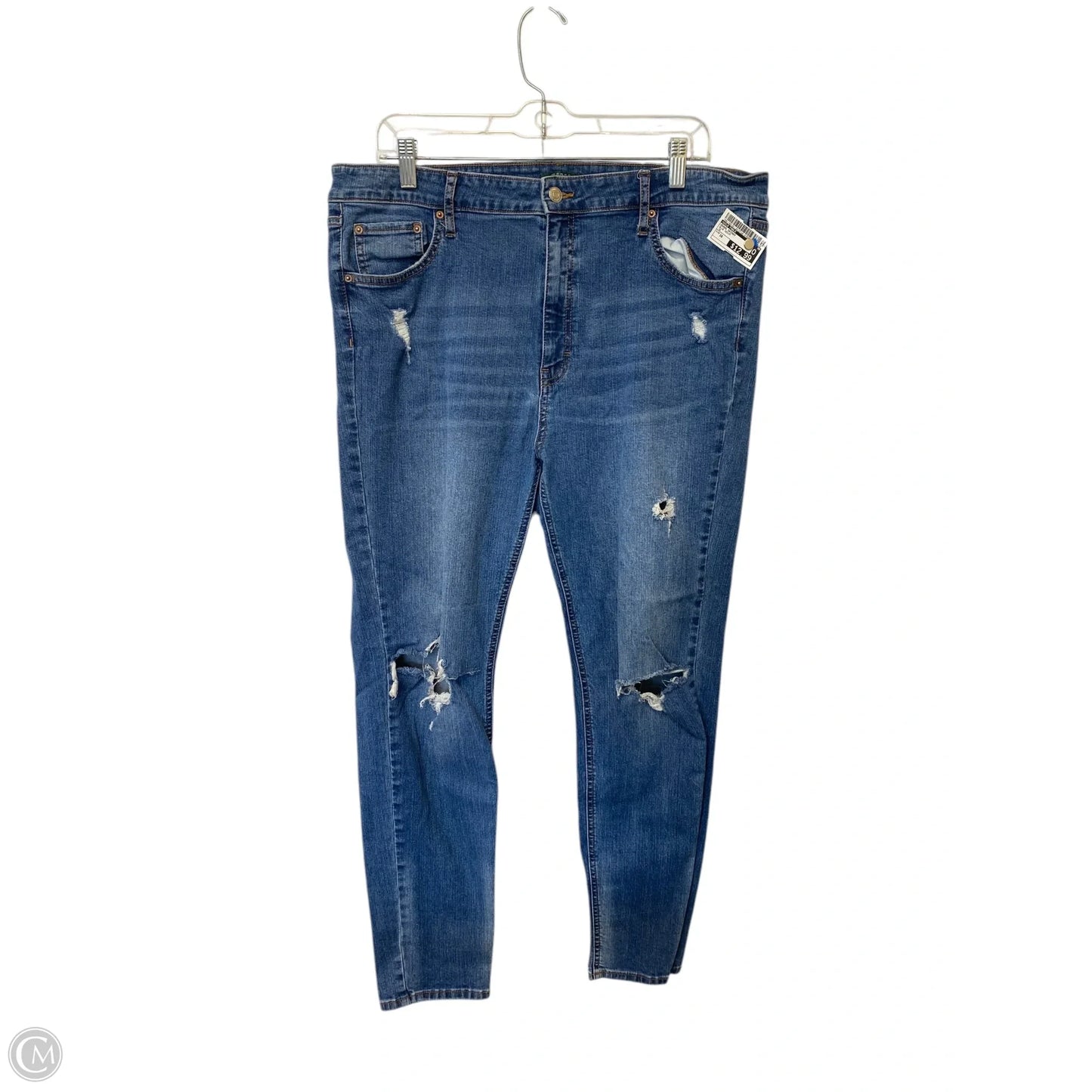 Jeans Skinny By Wild Fable In Blue Denim, Size: 18