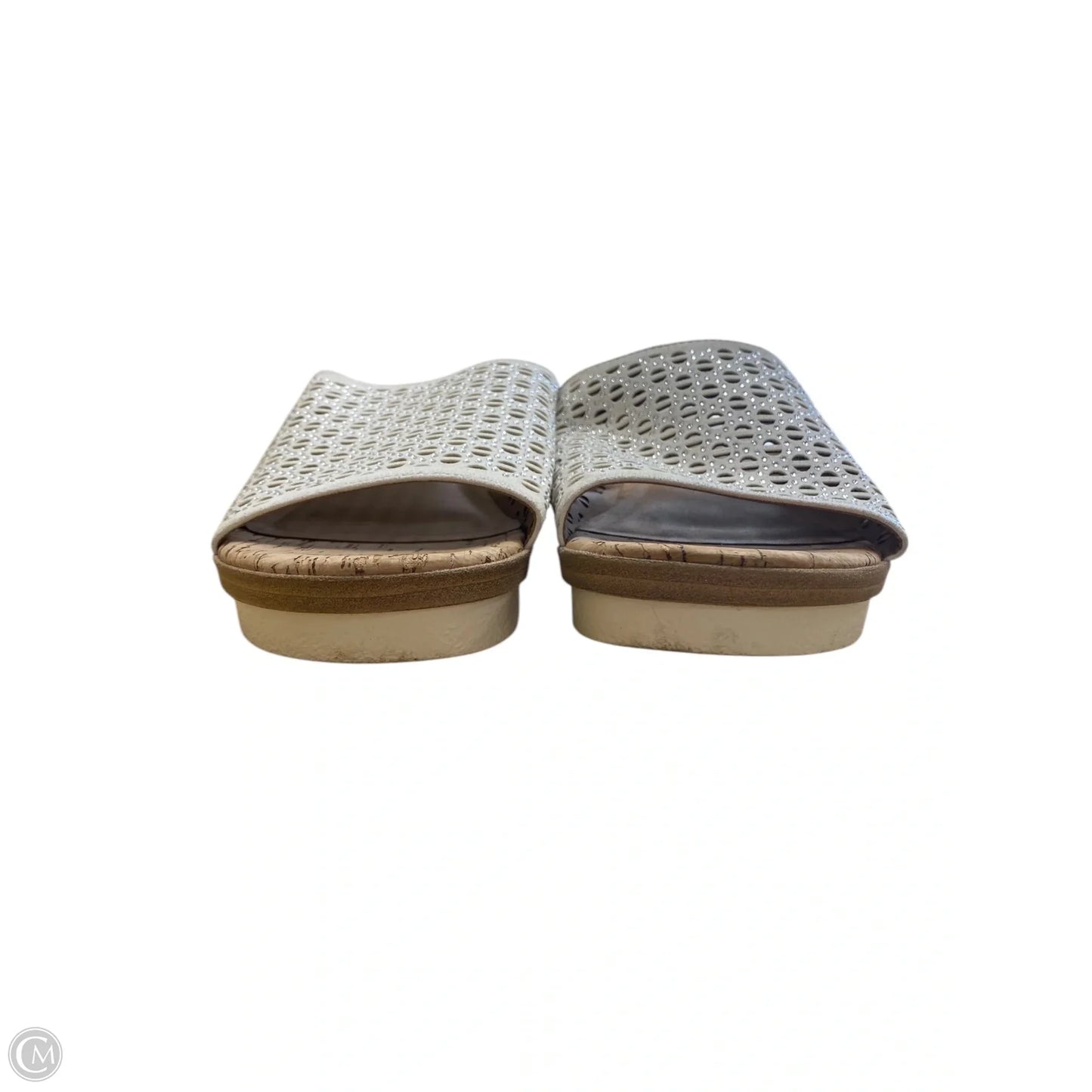 Sandals Heels Block By White Mountain In White, Size: 9.5