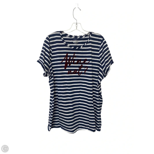 Top Short Sleeve By Lane Bryant In Tropical Print, Size: 18