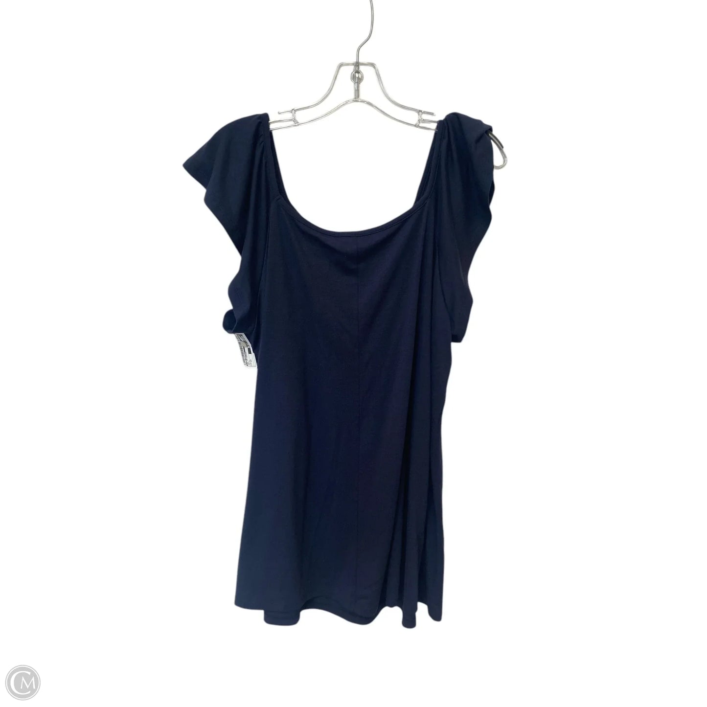 Top Short Sleeve Basic By Lane Bryant In Navy, Size: 1x