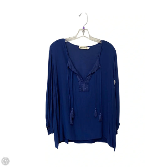 Top Long Sleeve By Johnny Was In Blue, Size: M