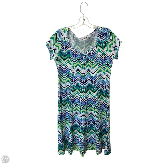 Dress Casual Midi By Kim Rogers In Blue & Green, Size: Sp