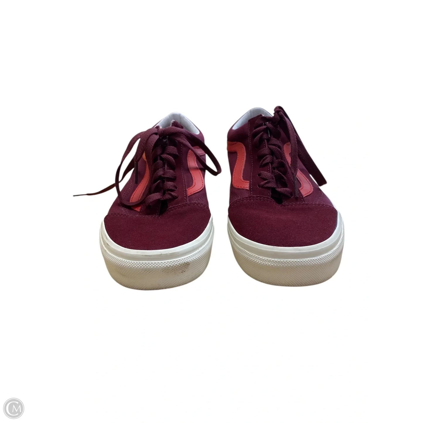 Shoes Flats By Vans In Maroon, Size: 7.5