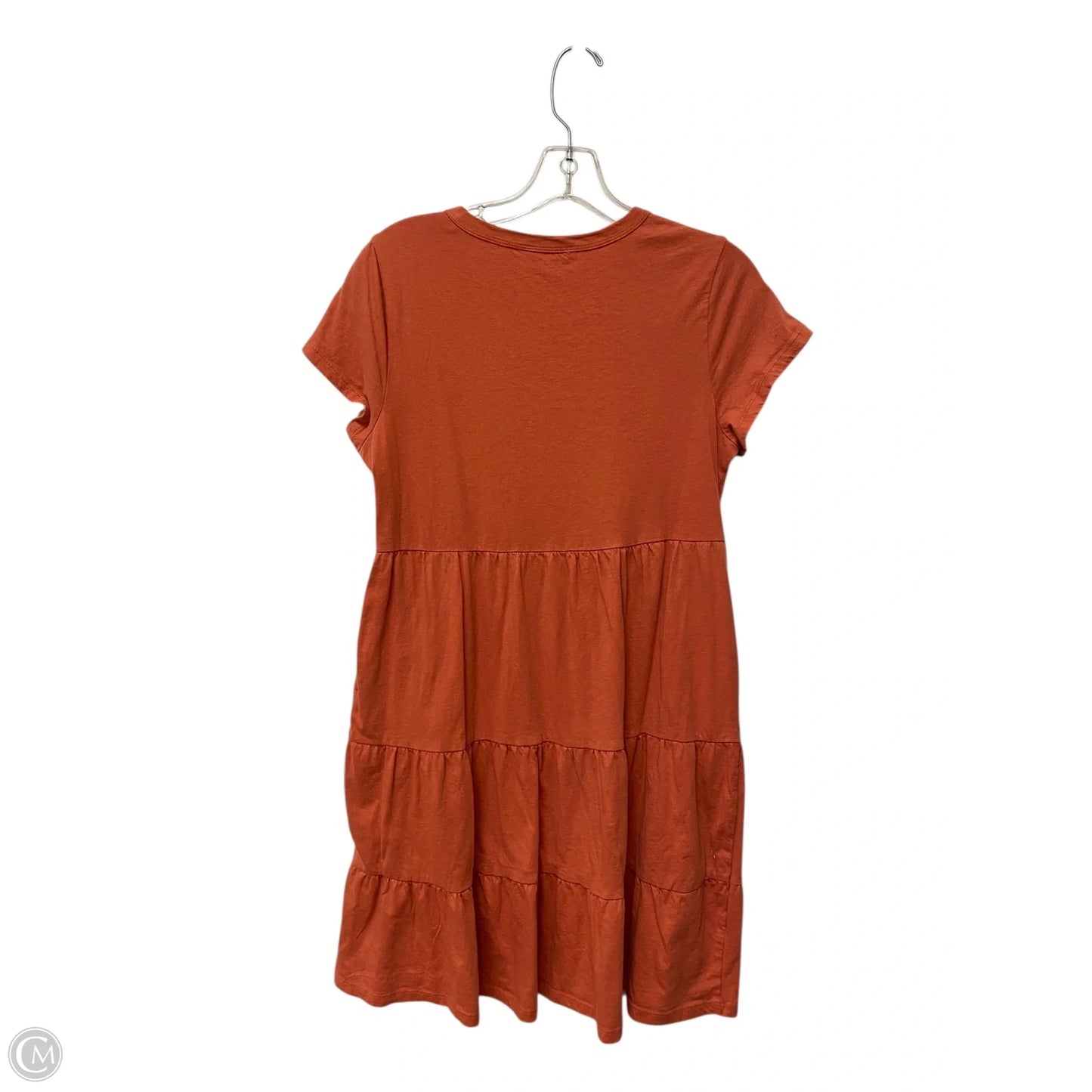 Dress Casual Midi By Time And Tru In Orange, Size: Xs