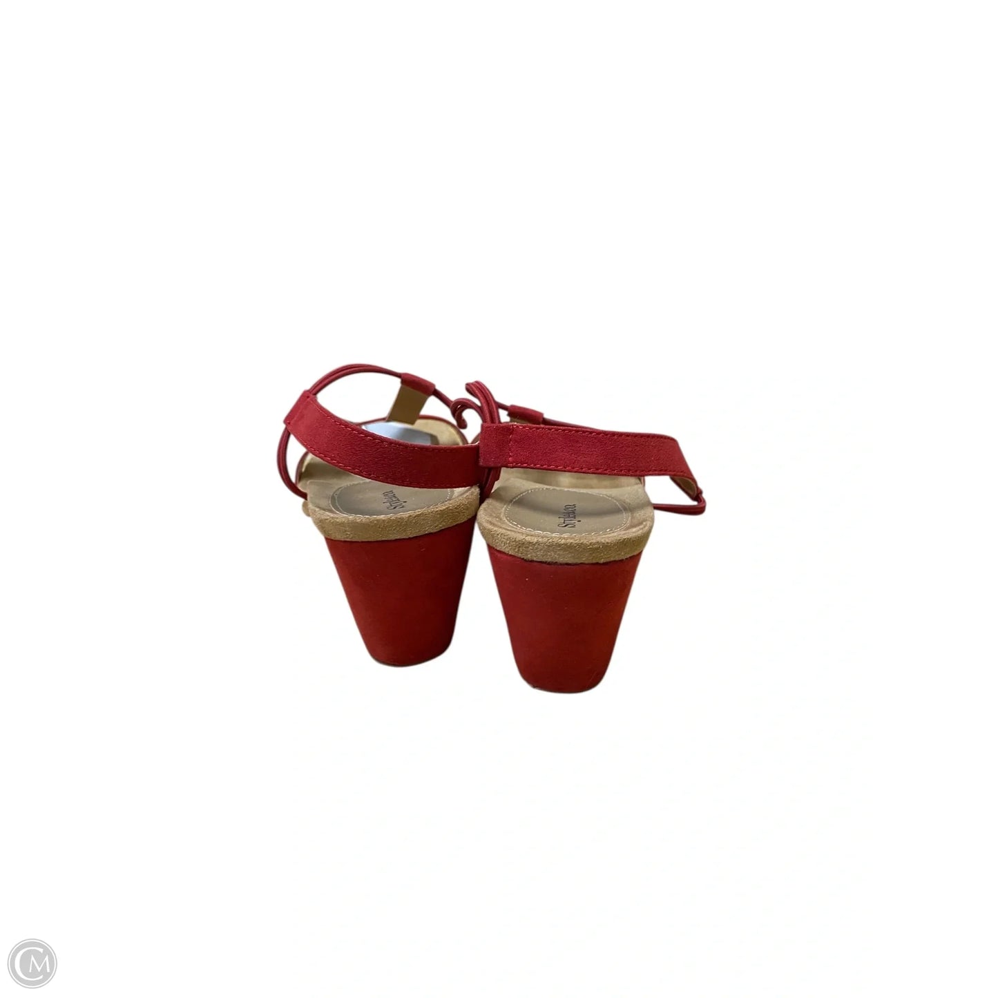 Sandals Heels Wedge By Style And Company In Red, Size: 9.5