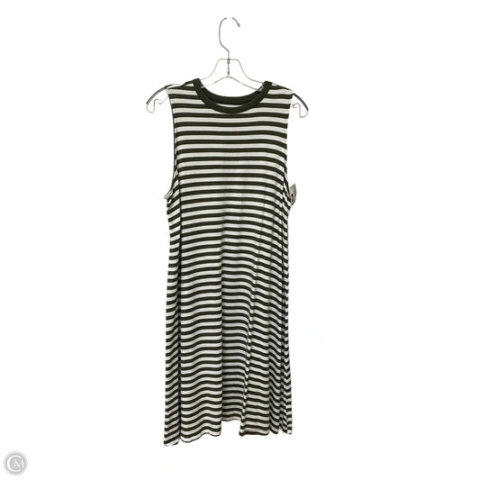 Dress Casual Midi By Time And Tru In Striped Pattern, Size: L