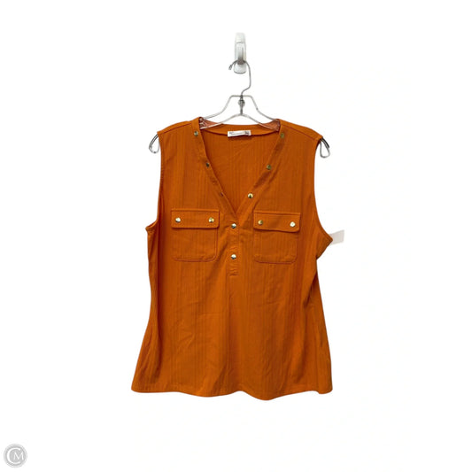 Top Sleeveless By 89th And Madison In Orange, Size: Xl