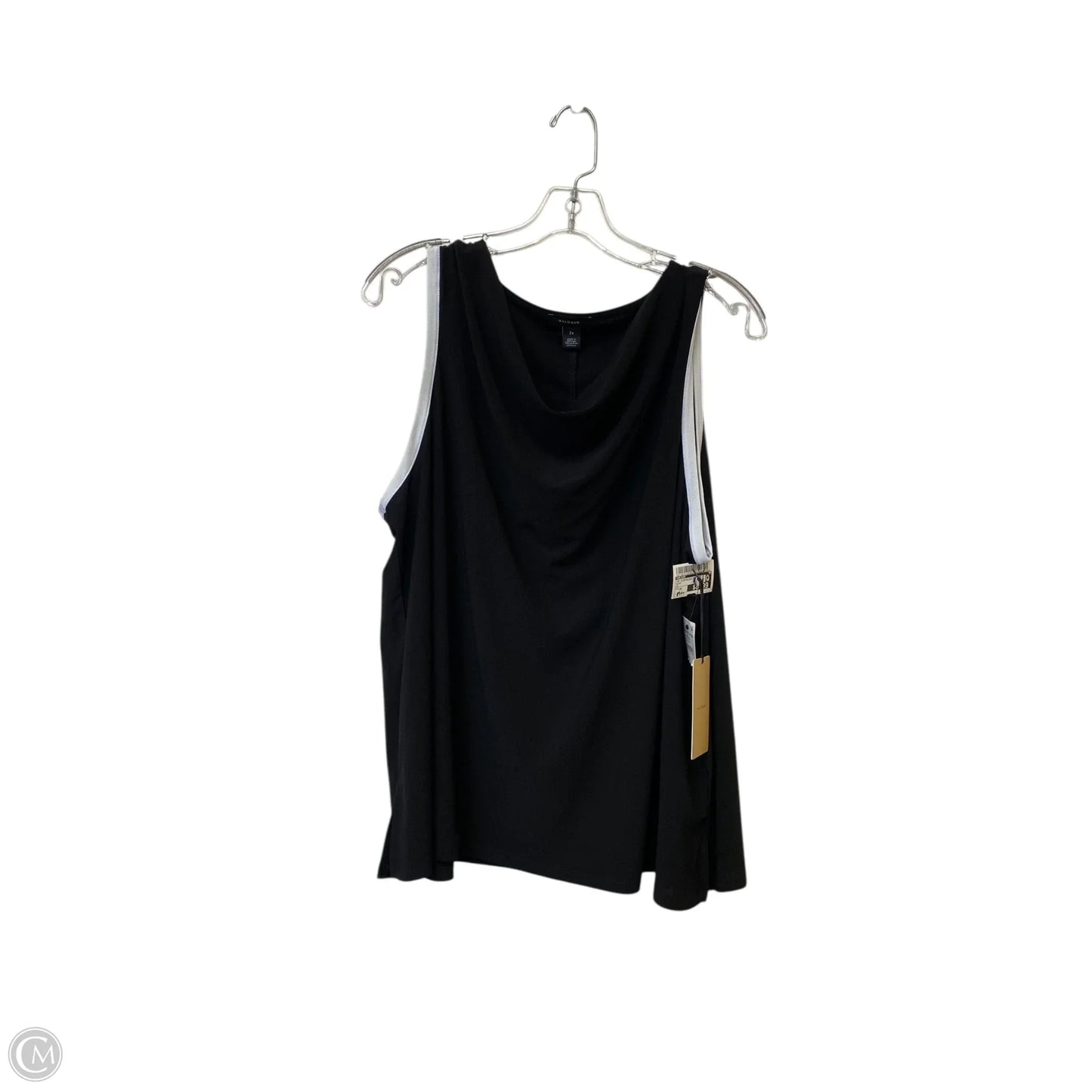 Top Sleeveless Basic By Halogen In Black, Size: 2x