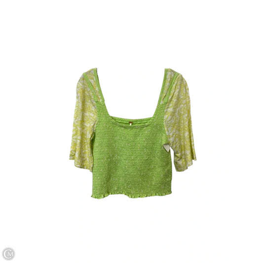 Top Short Sleeve By Free People In Green, Size: L