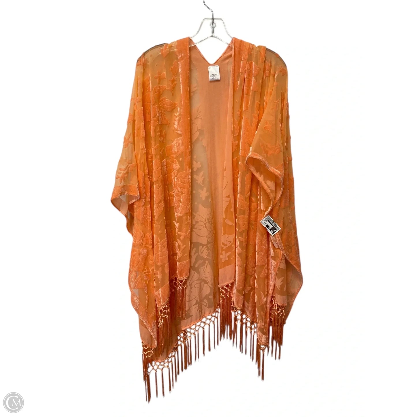 Shawl By Cme In Orange, Size: Osfm