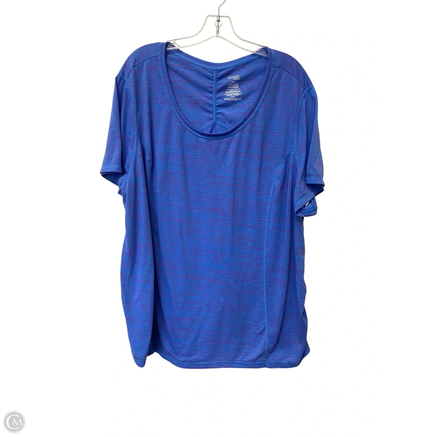 Athletic Top Short Sleeve By Danskin In Blue & Pink, Size: 4x