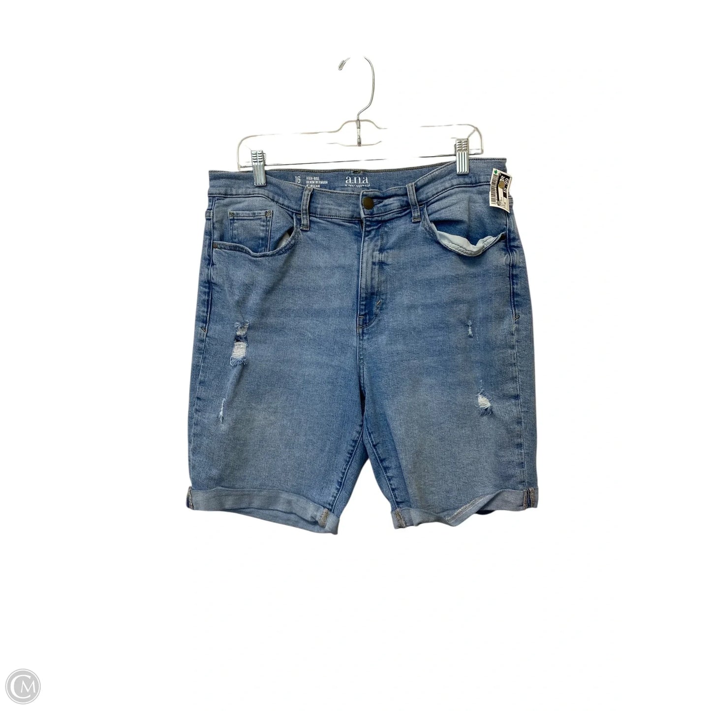 Shorts By Ana In Blue Denim, Size: 16