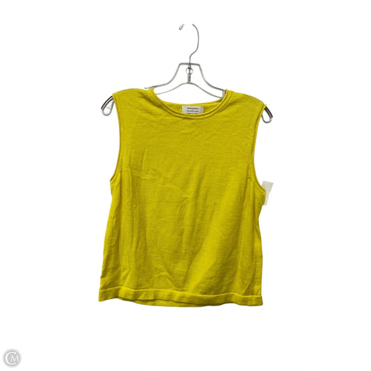 Top Sleeveless By Banana Republic In Yellow, Size: L