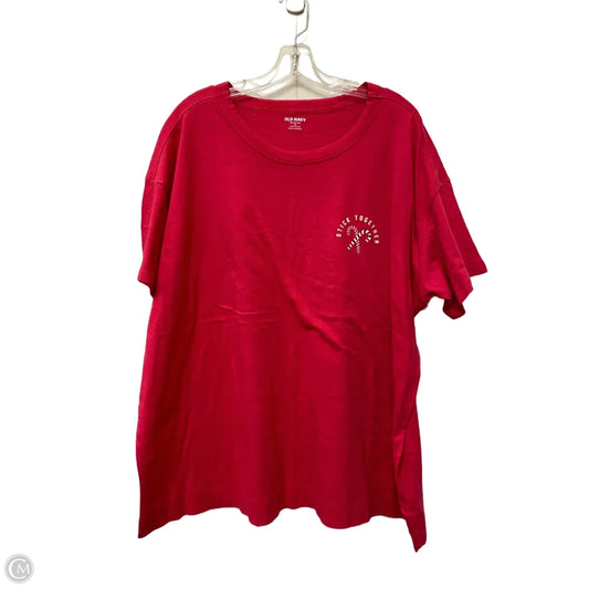 Top Short Sleeve Basic By Old Navy In Pink, Size: 2x