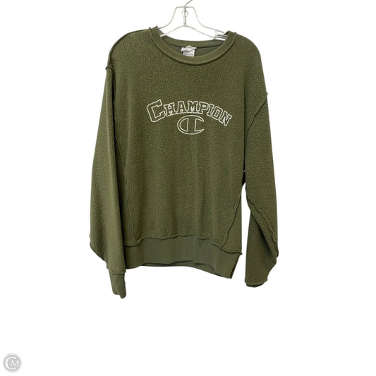 Sweatshirt Crewneck By Champion In Green, Size: M
