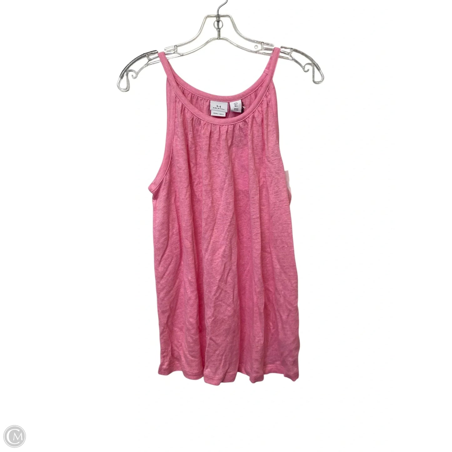 Top Sleeveless Designer By Halston In Pink, Size: L