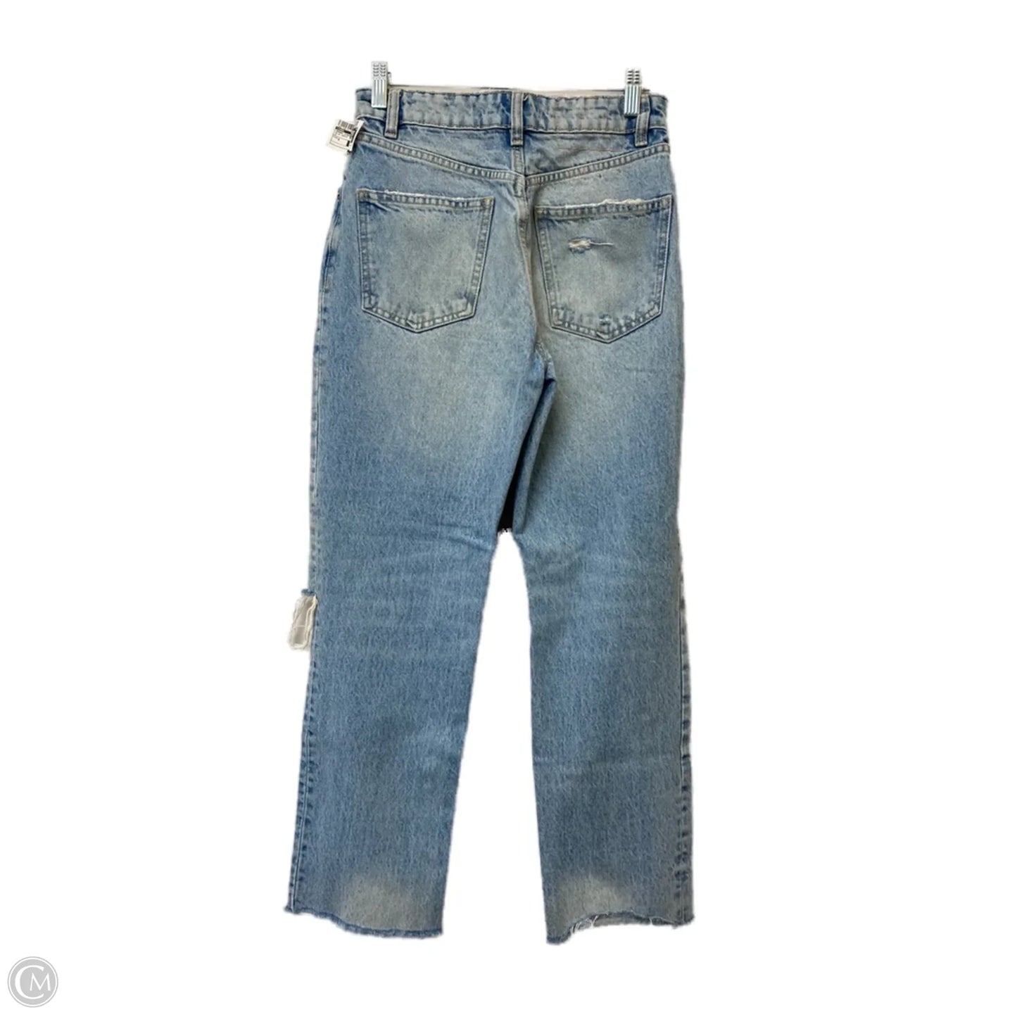 Jeans Straight By Zara In Blue Denim, Size: 4