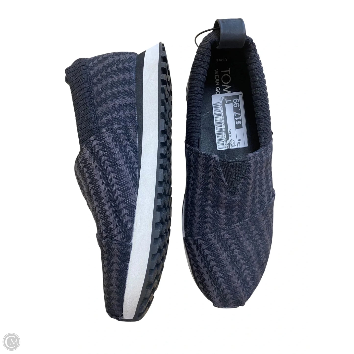 Shoes Flats By Toms In Black, Size: 8