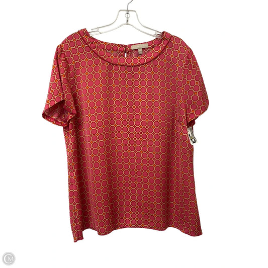 Top Short Sleeve By Banana Republic In Pink, Size: 16
