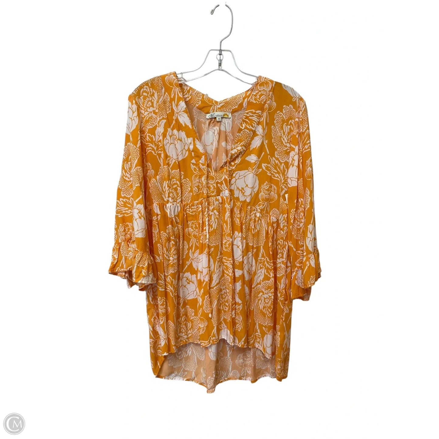 Top Long Sleeve By C And C In Orange, Size: M