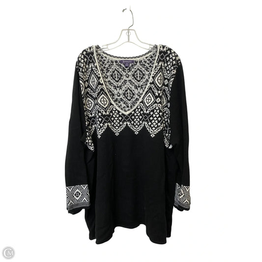 Sweater By Roamans In Black, Size: 3x