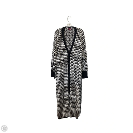 Sweater Cardigan By Jessica London In Black & White, Size: 26