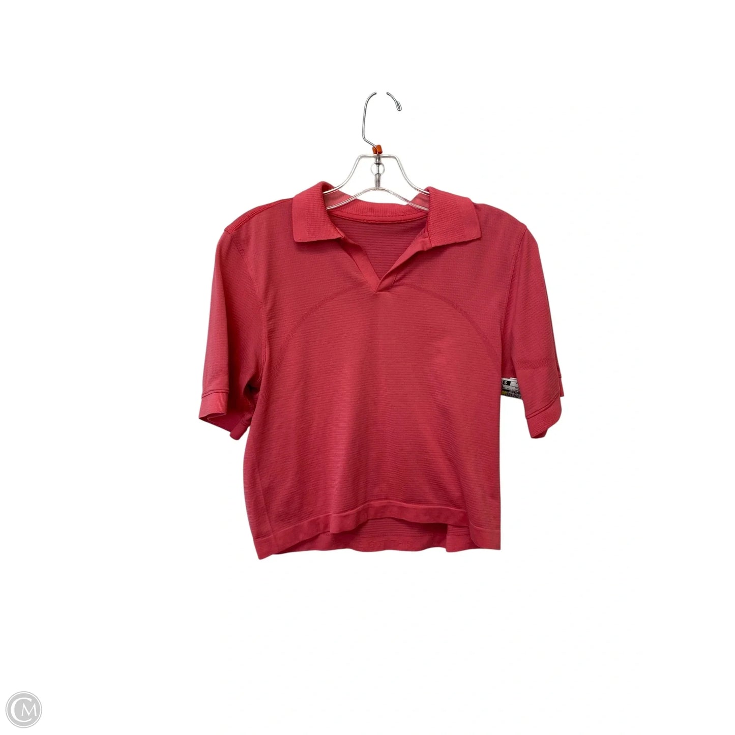 Athletic Top Short Sleeve By Lululemon In Pink, Size: 4