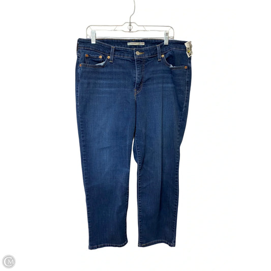 Jeans Boyfriend By Levis In Blue Denim, Size: 16