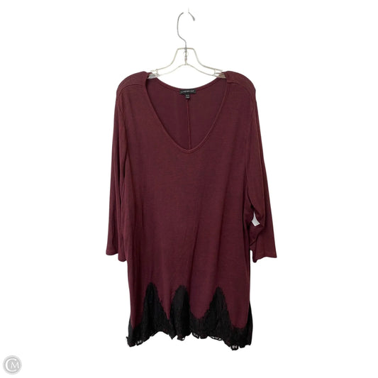 Top Long Sleeve By Lane Bryant In Maroon, Size: 26