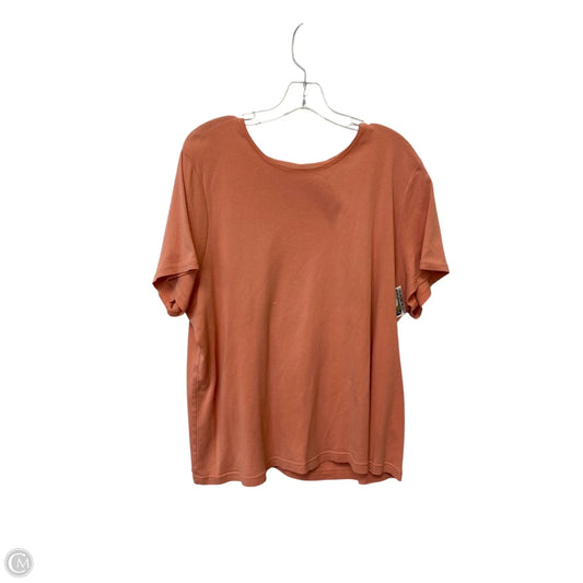 Top Short Sleeve Basic By Croft And Barrow In Pink, Size: 2x