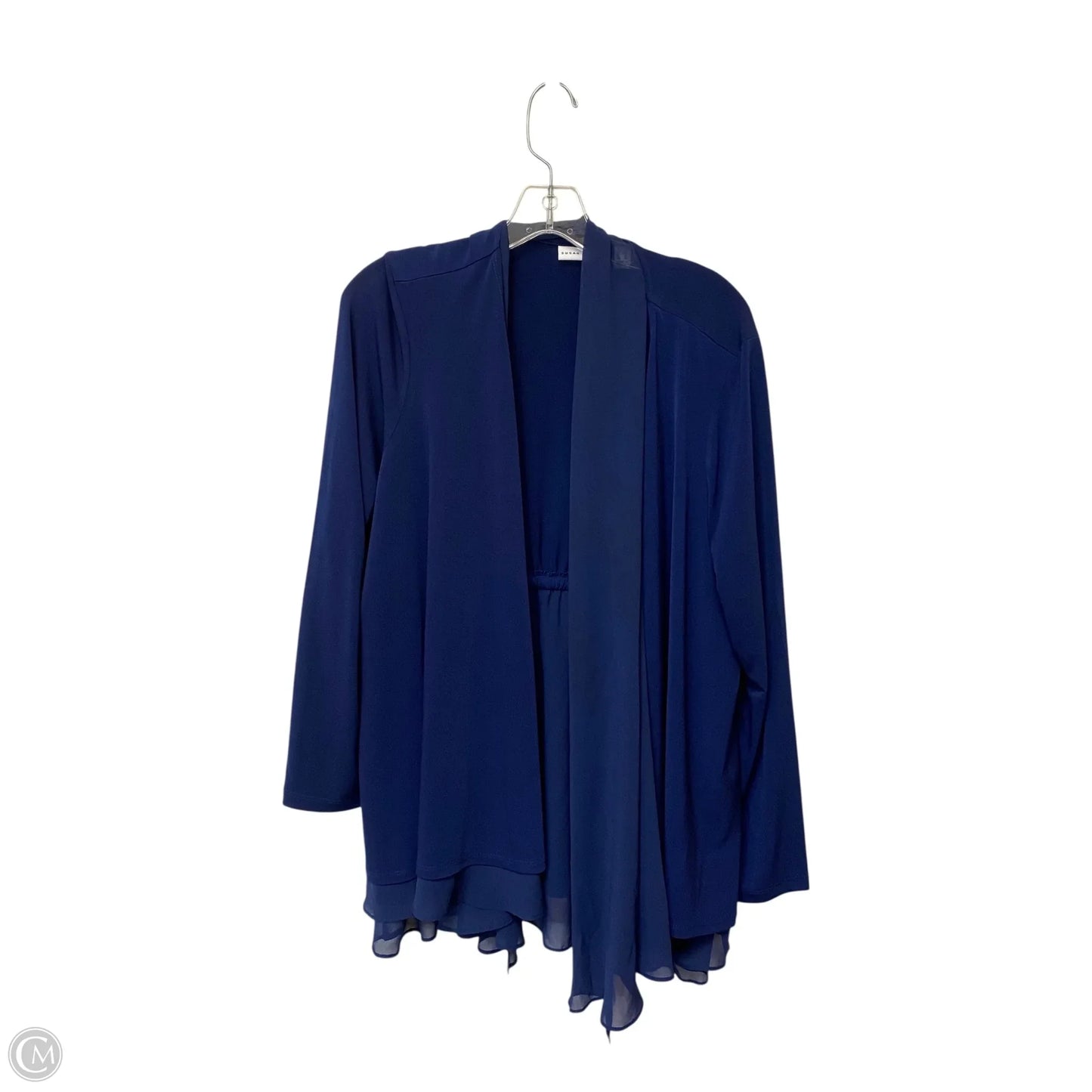 Cardigan By Susan Graver In Blue, Size: L