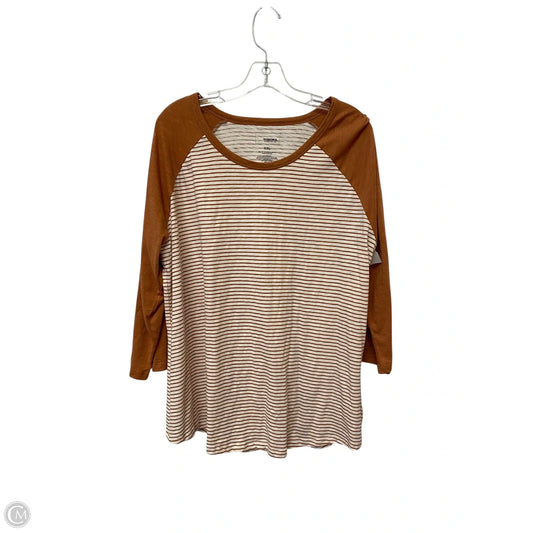 Top Long Sleeve By Sonoma In Striped Pattern, Size: 2x