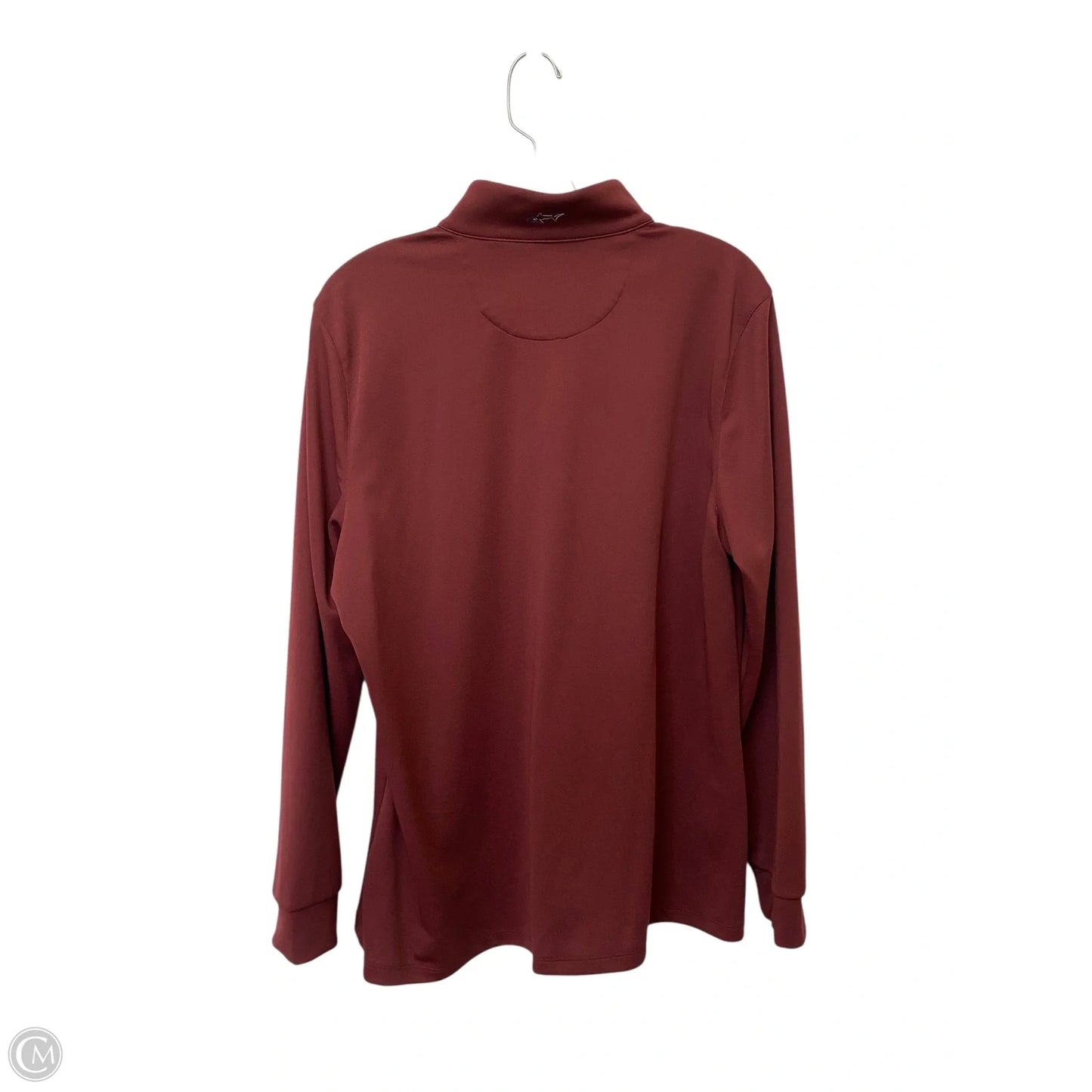Athletic Top Long Sleeve Collar By Gym Shark In Maroon, Size: Xl