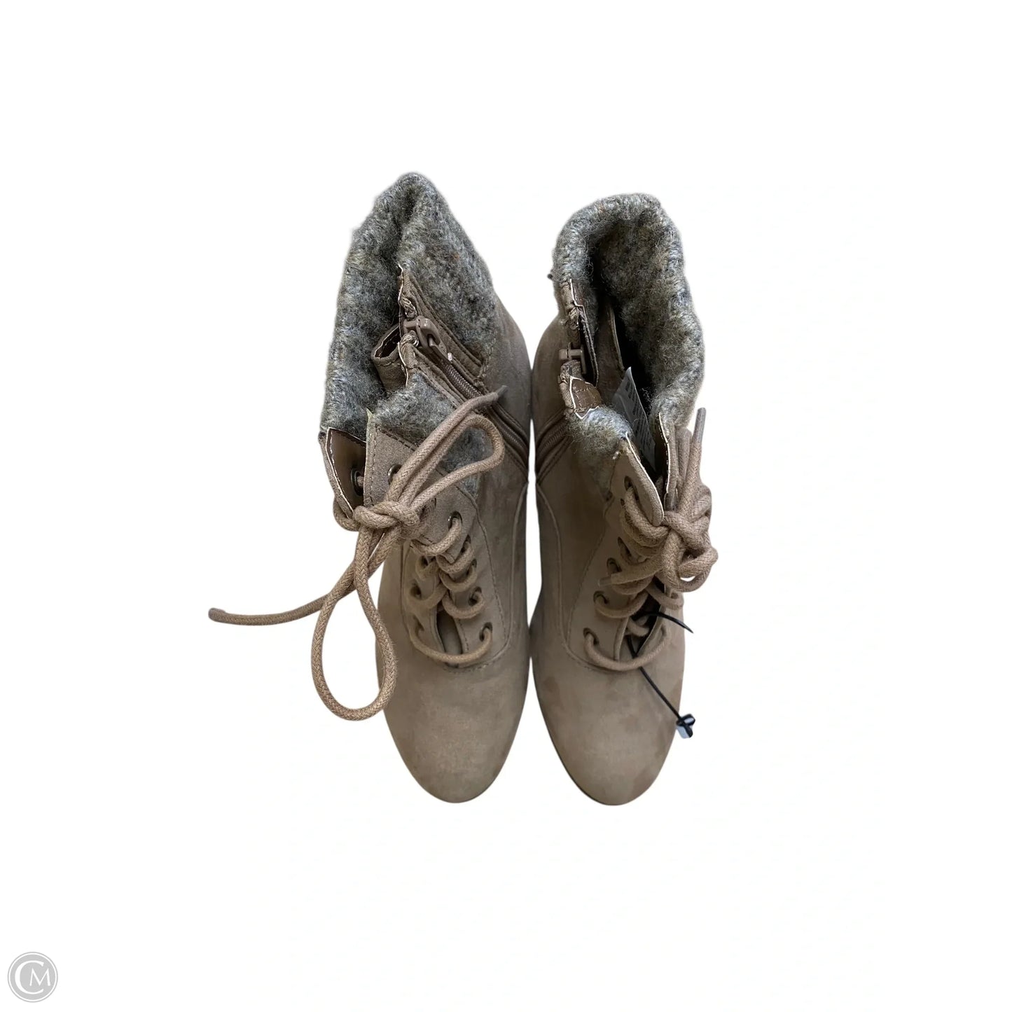 Boots Ankle Heels By So In Tan, Size: 6.5