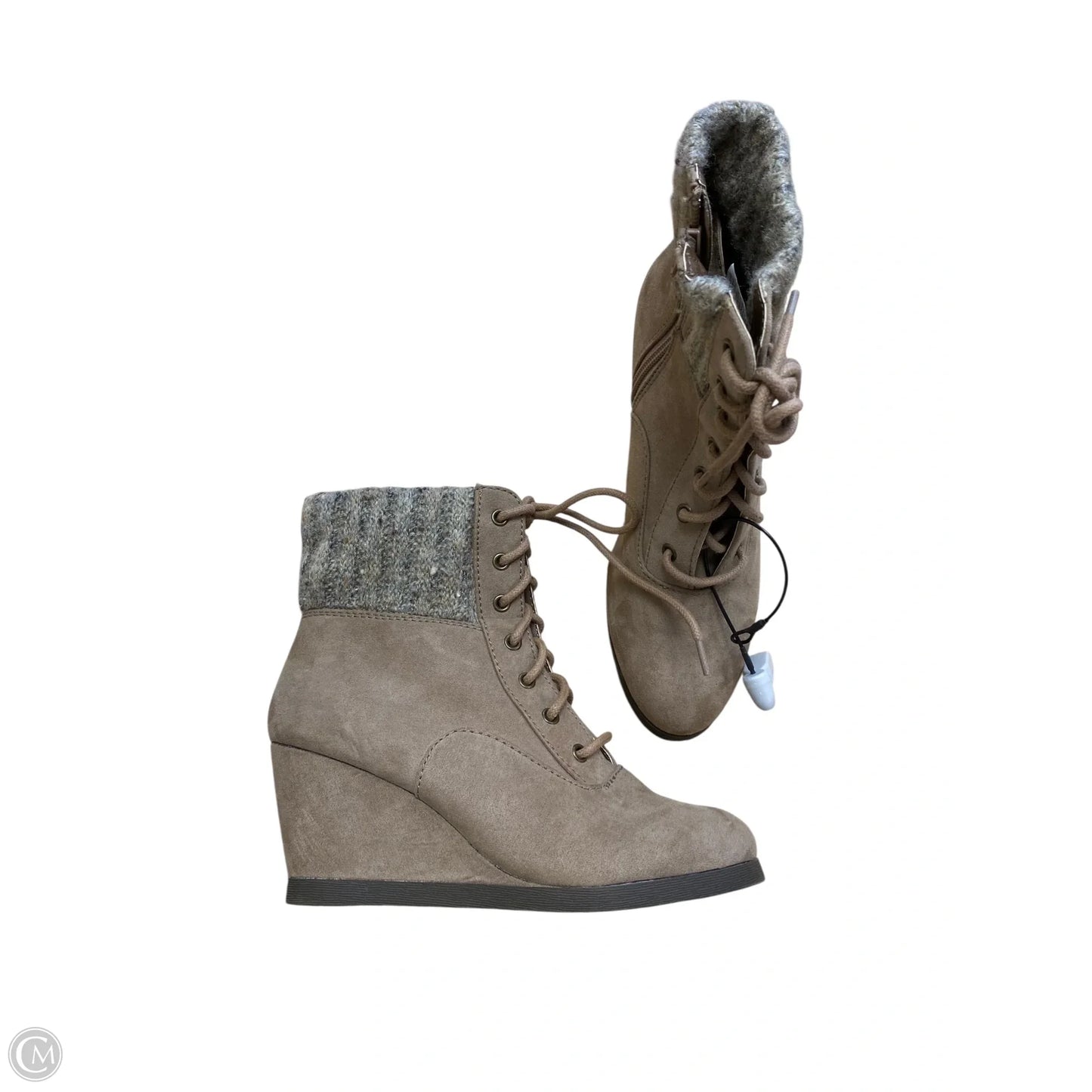 Boots Ankle Heels By So In Tan, Size: 6.5