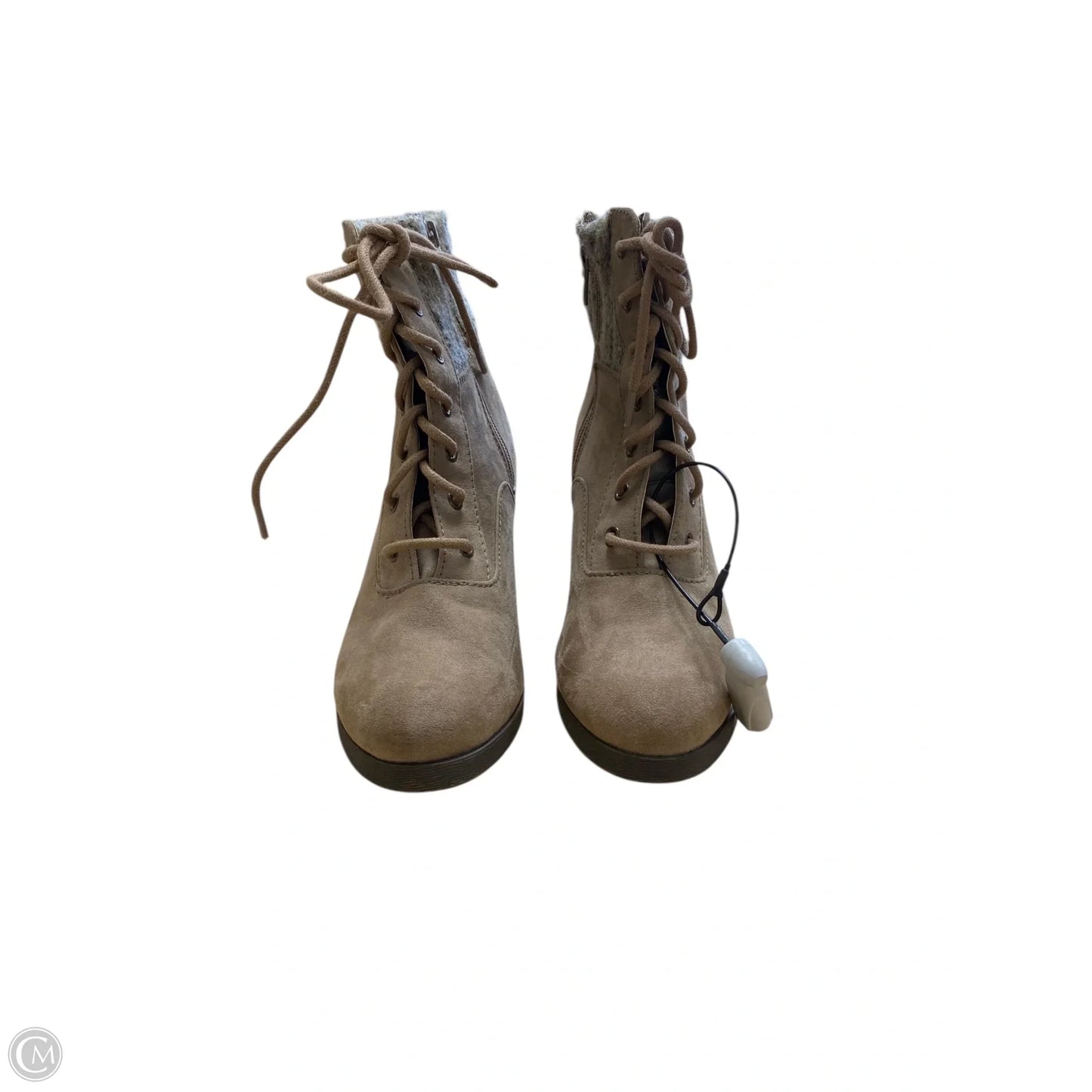 Boots Ankle Heels By So In Tan, Size: 6.5