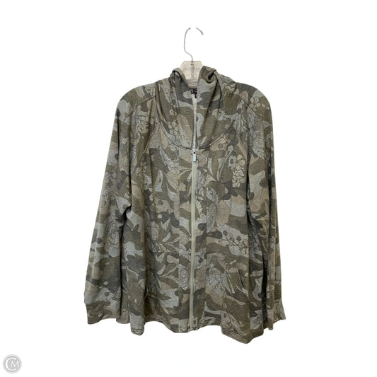 Jacket Fleece By Dg2 In Camouflage Print, Size: 1x