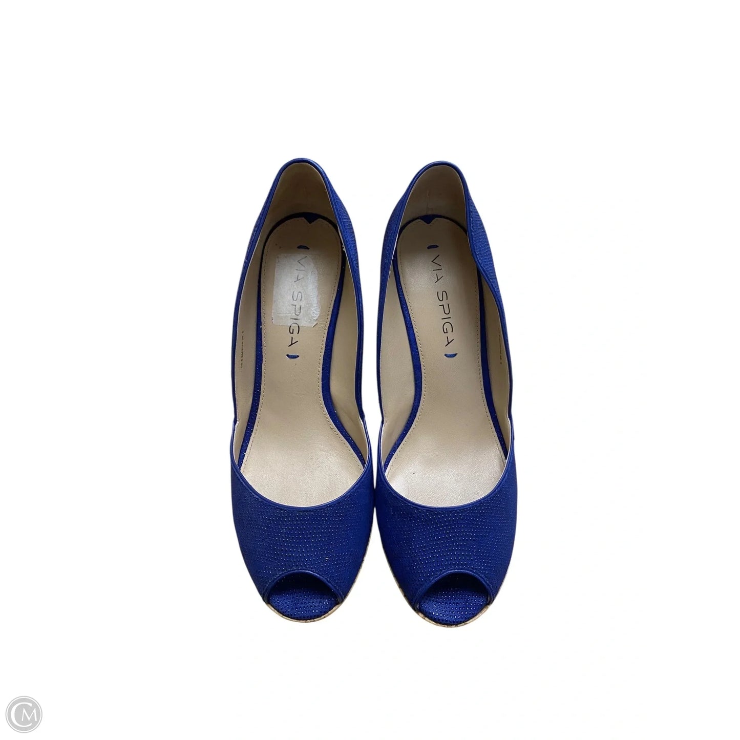 Shoes Heels Wedge By Via Spiga In Blue, Size: 6.5