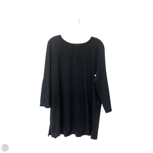 Top Long Sleeve Basic By Lands End In Black, Size: Xl