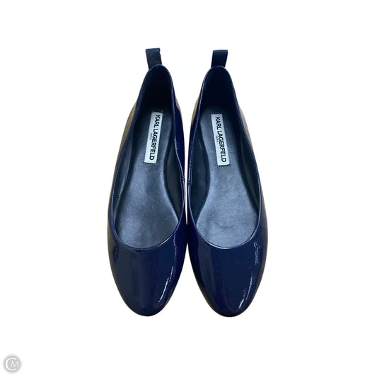 Shoes Designer By Karl Lagerfeld In Navy, Size: 6