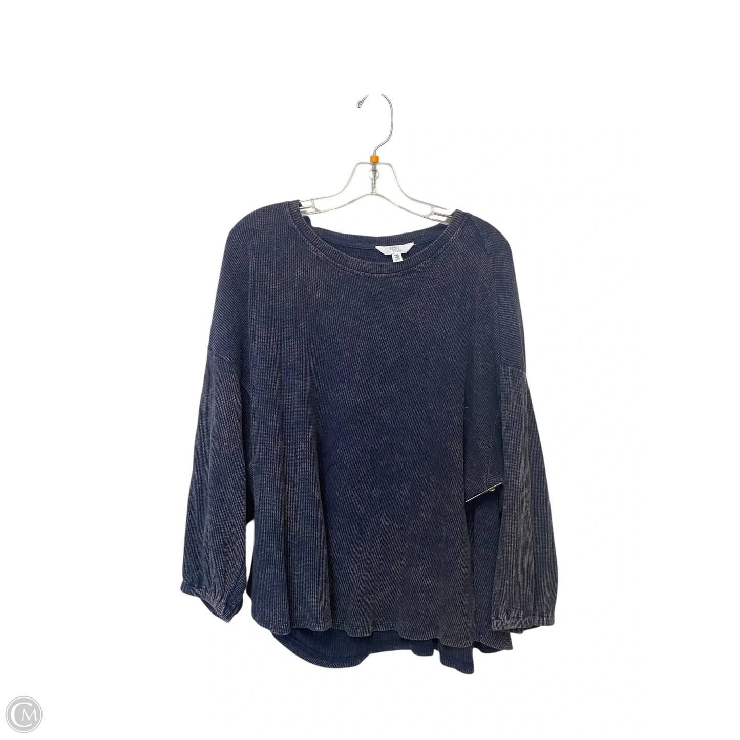 Top Long Sleeve Basic By Time And Tru In Navy, Size: Xxl