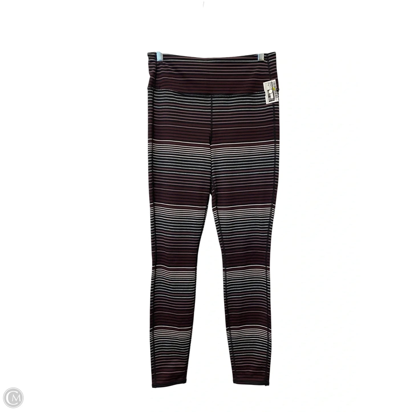 Athletic Leggings By Athleta In Striped Pattern, Size: M