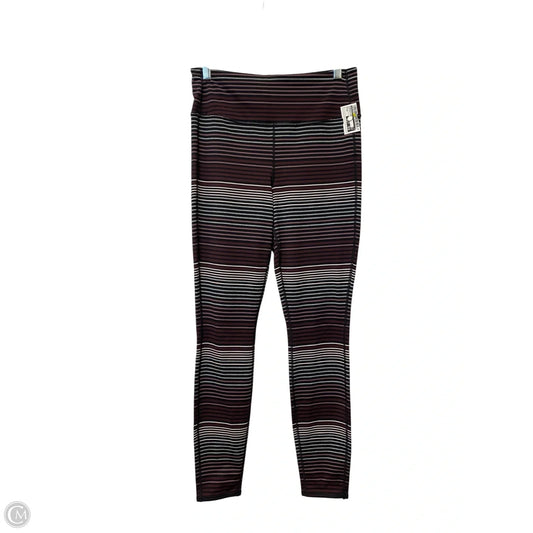 Athletic Leggings By Athleta In Striped Pattern, Size: M