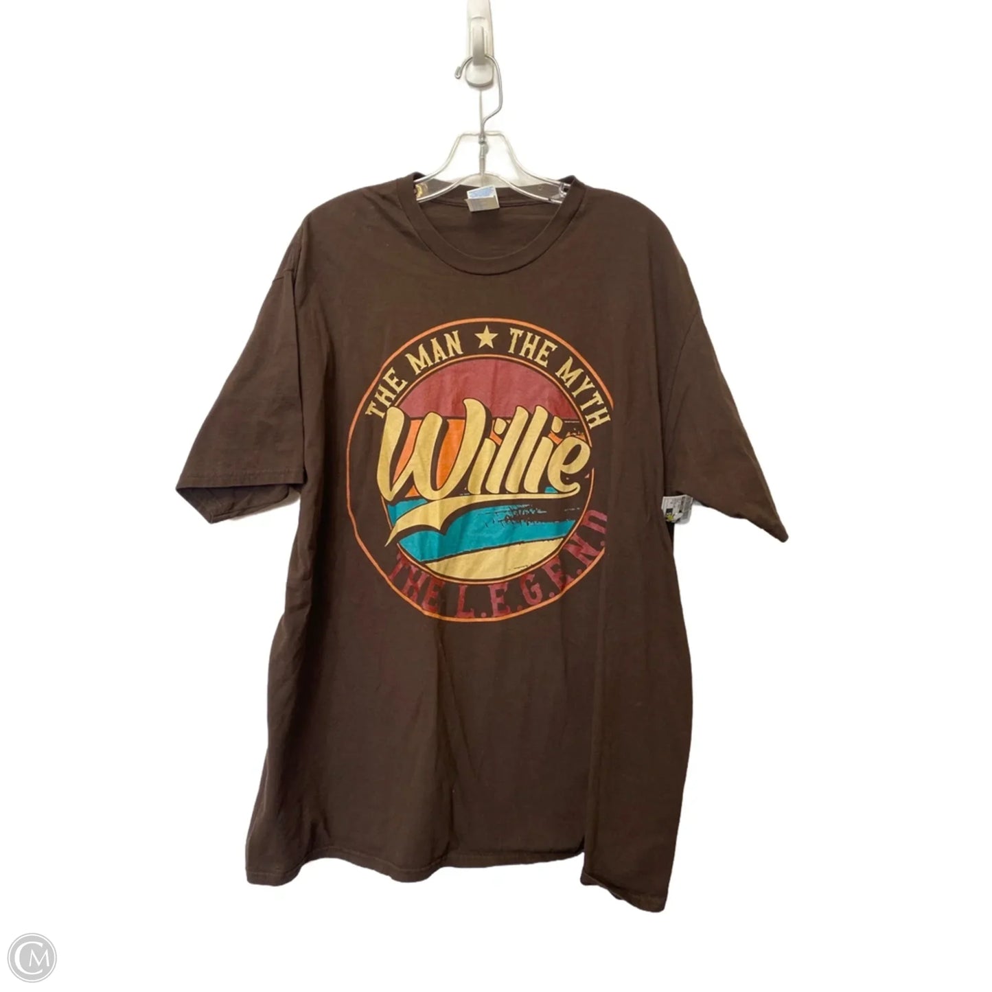 Top Short Sleeve Basic By Port & Company In Brown, Size: 2x